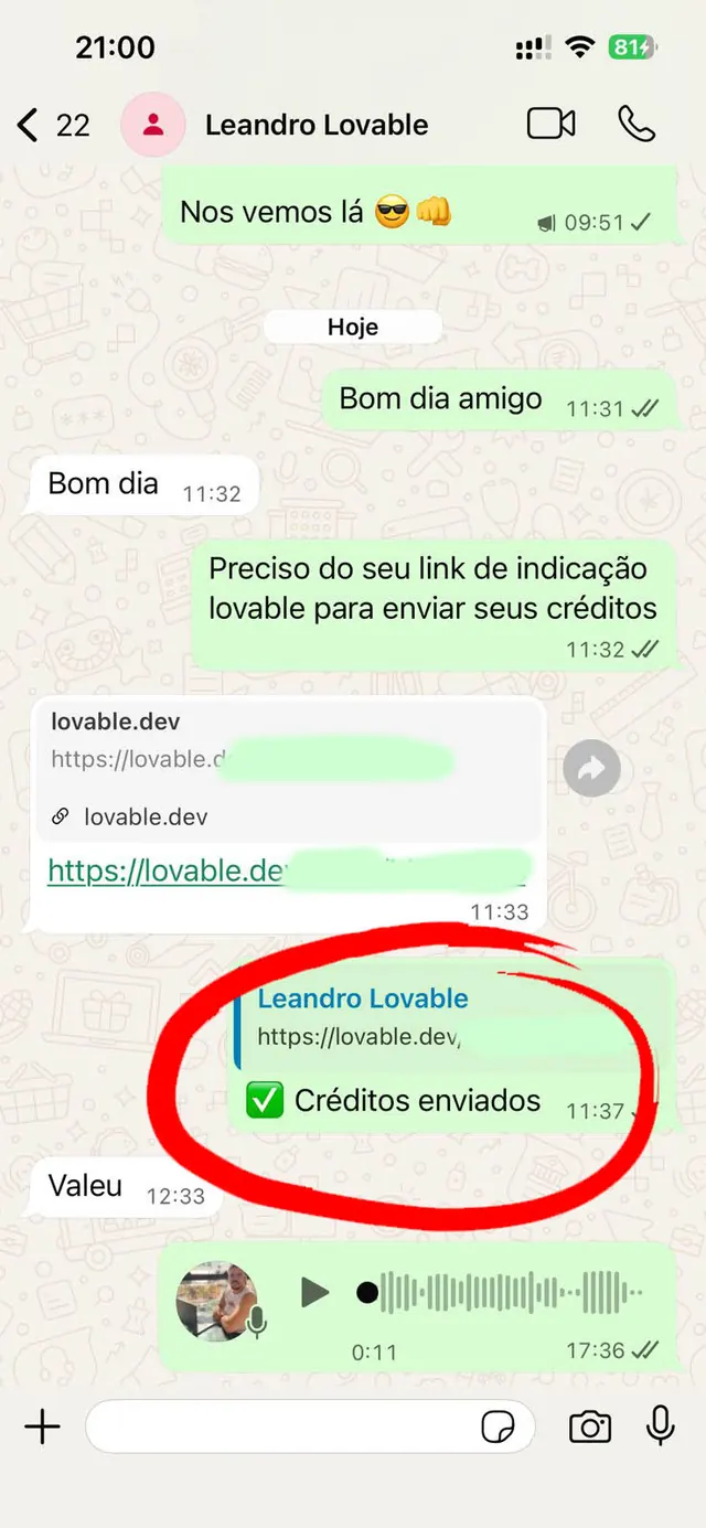 Depoimento de usuário