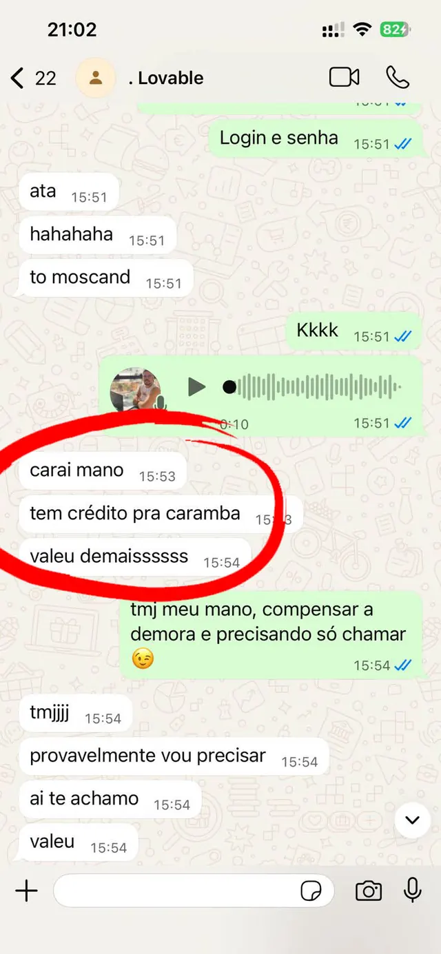 Depoimento de usuário