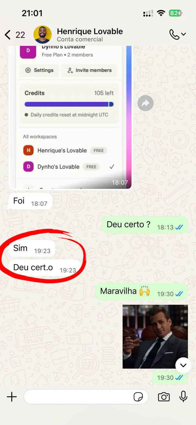 Depoimento de usuário